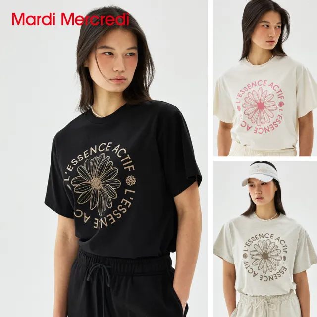 【MARDI MERCREDI】刺繡短TEE 簡約徽章 PREMIUM TSHIRT ACTIF EMBLEM
