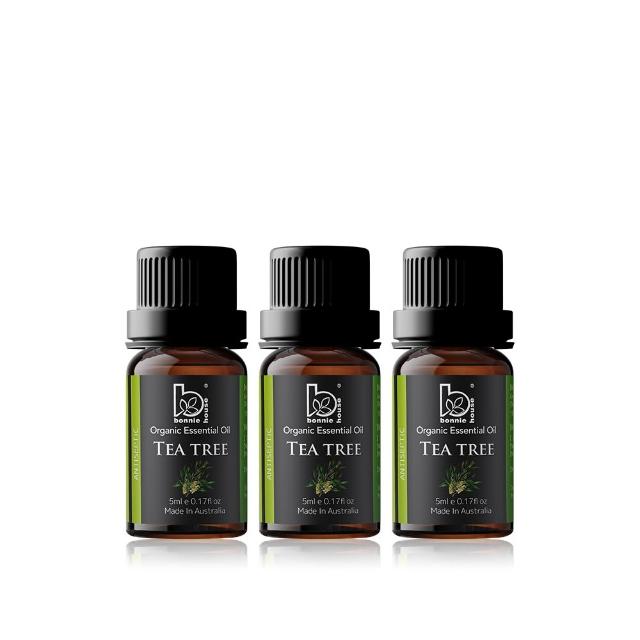 【Bonnie House 植享家】居家必備-茶樹精油5ml(三入組)