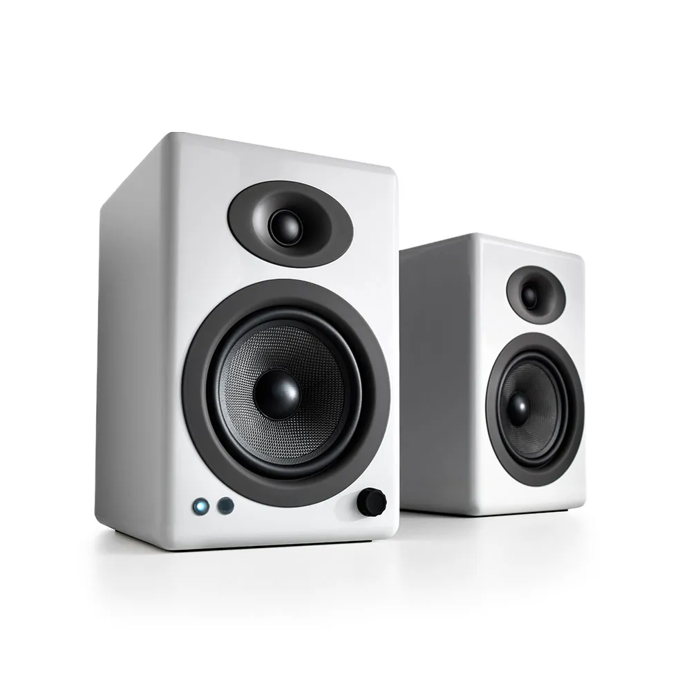 【Audioengine】A5+ 主動式立體聲藍牙書架喇叭(白)