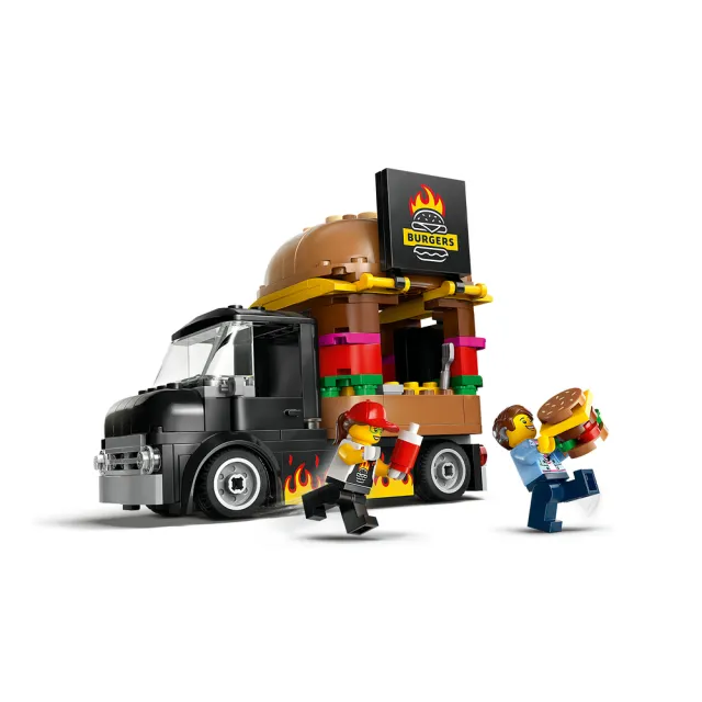 【LEGO 樂高】城市系列 60404 漢堡餐車(玩具車 交通工具)