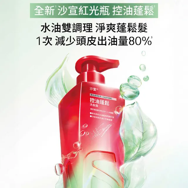 【VS 沙宣】Genesis紅光瓶洗髮露500ml(水感舒活/強韌豐盈/淨屑平衡/控油蓬鬆)