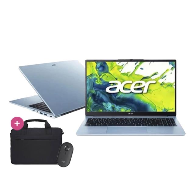 【Acer】筆電包/滑鼠組★15.6吋 R5輕薄效能筆電-冰川藍(Aspire Lite/AL15-49P-R3EA/R5-7430U/16G/512G/W11)