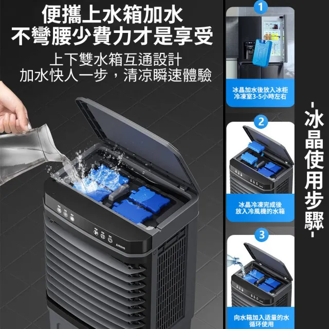 冷風機 冷風扇 冷風扇空調扇工業冷風機可移動冷風扇110V冷風扇三檔調節10米送風20/30L