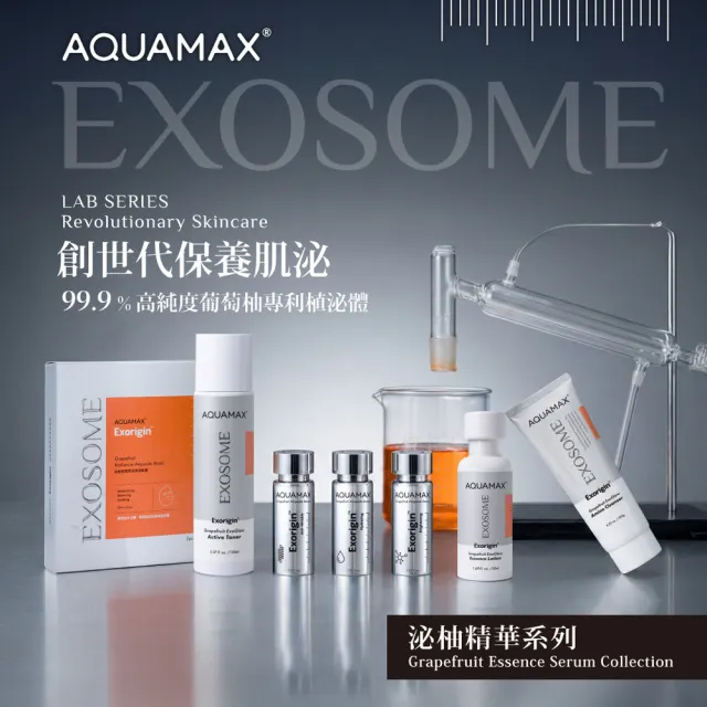 【AQUAMAX 奧科美氏】泌柚晶潤穩膚肌能水3入囤貨組｜化妝水、濕敷、舒緩敏感、透亮補水