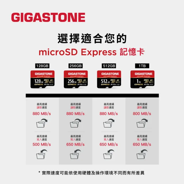 【Gigastone 立達國際】A1 V30 256GB microSD Express 高階遊戲記憶卡 ( 適用 Nintendo Switch 2 )
