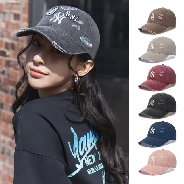 【MLB】牛仔 復古 仿舊棒球帽 KARINA/TWS同款老帽 Varsity系列(CPVL6.CPVV3.CPVV0.CPV03-多款任選)