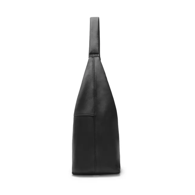 【2R 手工真皮】雙11 佛羅倫斯 Florence 牛皮垂墜造型肩背包 霧黑(真皮包包 肩背包)