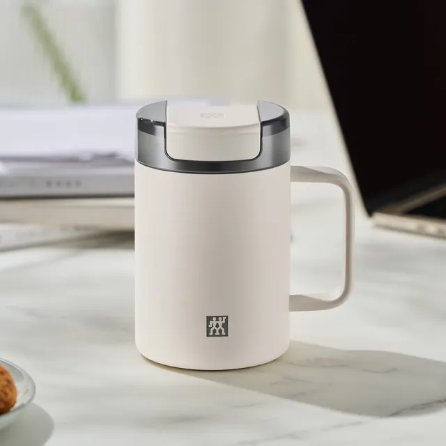 【ZWILLING 德國雙人】THERMO PLUS 316L不鏽鋼保溫保冰馬克杯380ml-奶油白(德國雙人牌集團官方直營)