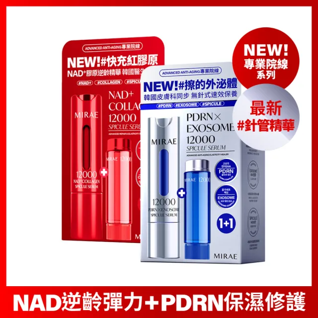 【MIRAE 未來美】專業院線NAD+膠原逆齡精華+PDRN+牛奶外泌體新生精華 抗老