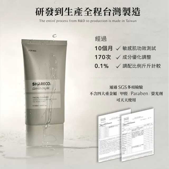 【SHARECO】胺基酸潔面乳/洗面乳(120ml)