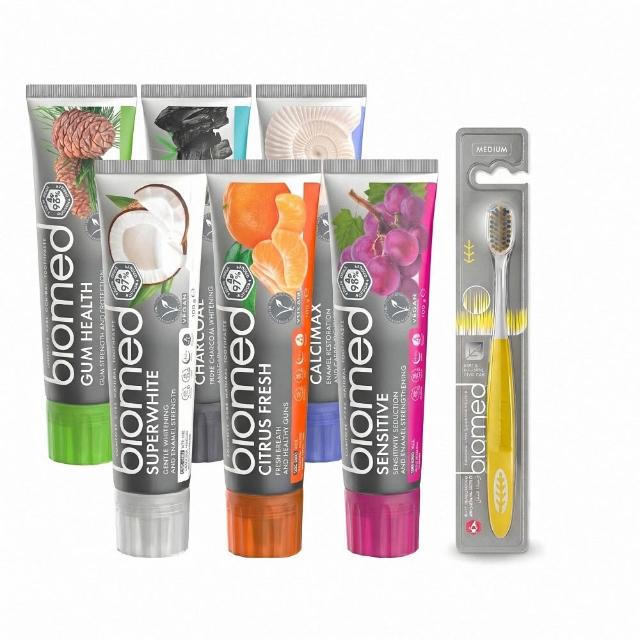 【蓓齒美BIOMED】任選3入組_草本生醫健齒牙膏系列100gx3入(6種功效_100g-網)