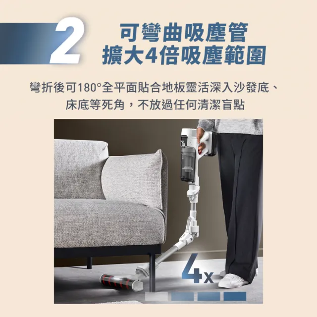 【Tefal 特福】X-force 9.60 可彎折無線吸塵器-TY2079HT(法國銷售第一)