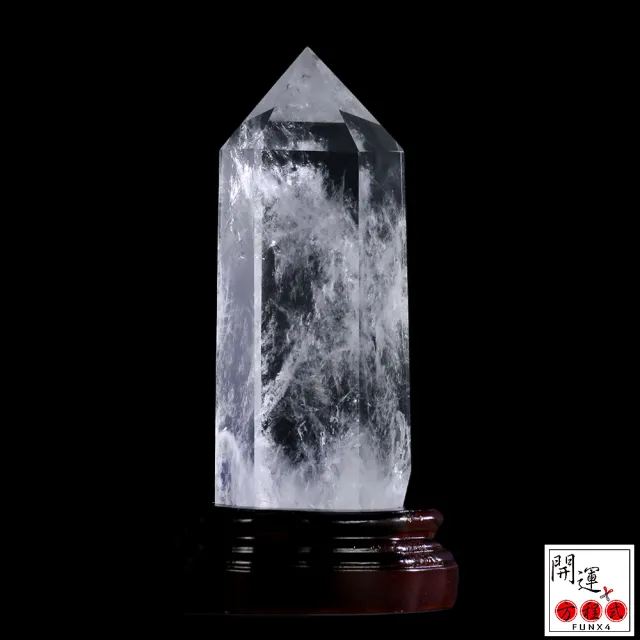 【開運方程式】天然巴西頂級白水晶柱W51(白水晶柱的能量較尖銳集中快速)