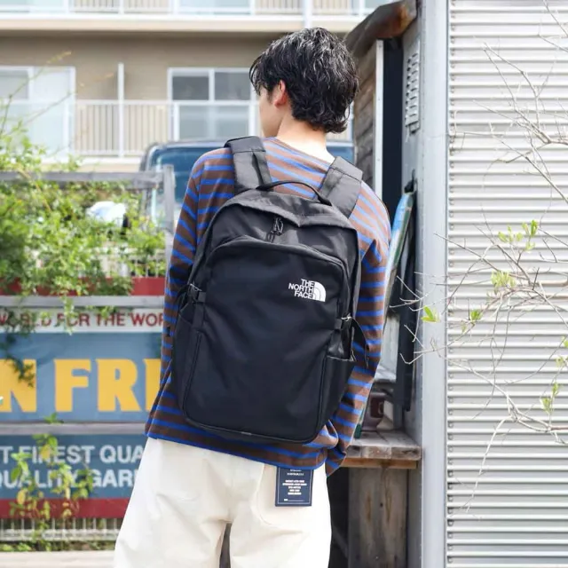 【The North Face】日本版 Boulder Daypack 北臉 黑色 帆布 防潑水 北面 女包 男包 後背包 背包