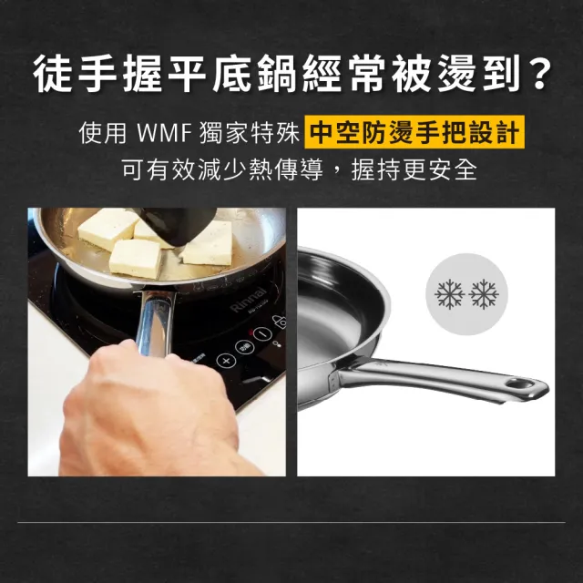 【WMF】專業淬鍊系列Profi Pfannen三層不鏽鋼煎鍋28cm+ASTORIA不鏽鋼單柄湯鍋16cm