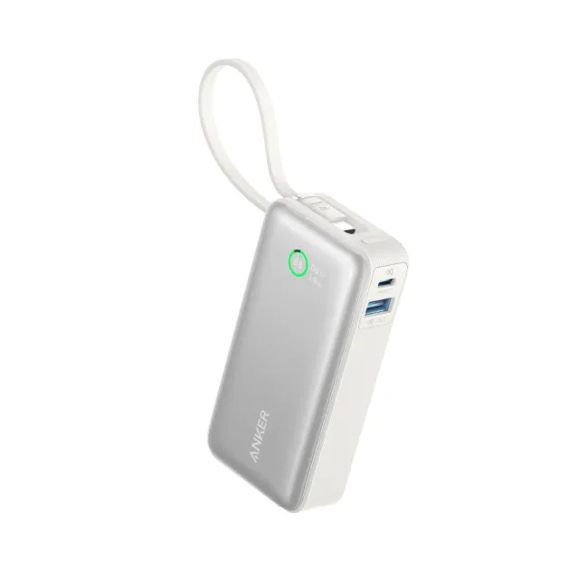 【ANKER】官方授權直營 A1259 行動電源 10000mAh 30W 自帶線(黑/白/藍)