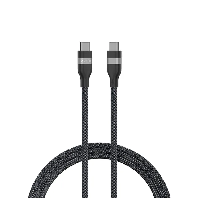 【ANKER】官方授權直營 A82E2 超軟充電線 Type-C 240W 0.9m(黑白藍/Type-C線/安卓/iPhone17/筆電/Switch)
