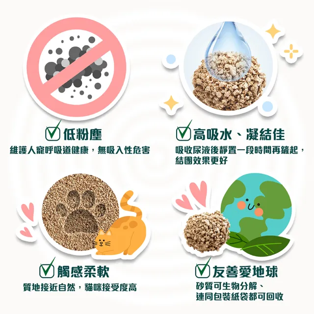 【CAT’S BEST 凱優】經典凝結木屑砂（紅標凝結型）10L/4.3kg(貓砂/木屑砂/環保砂/杉木砂/松木砂)