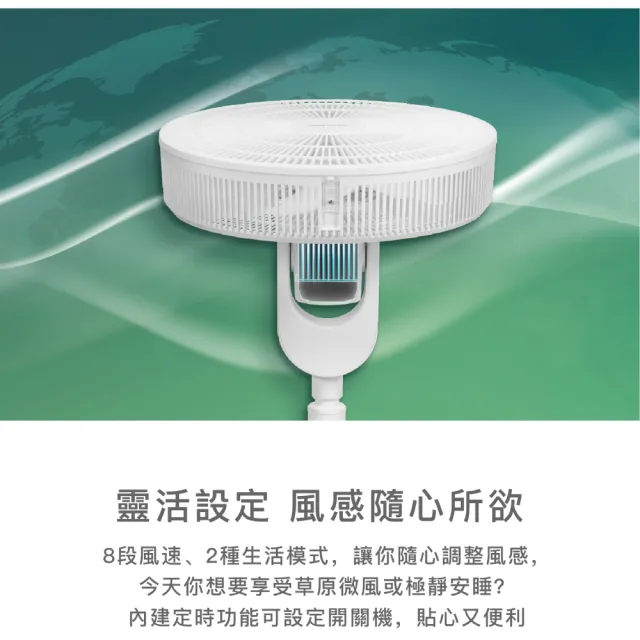 【acerpure】Acerpure COZY F5 極靜音DC循環風扇 日光白(AF555-20W)