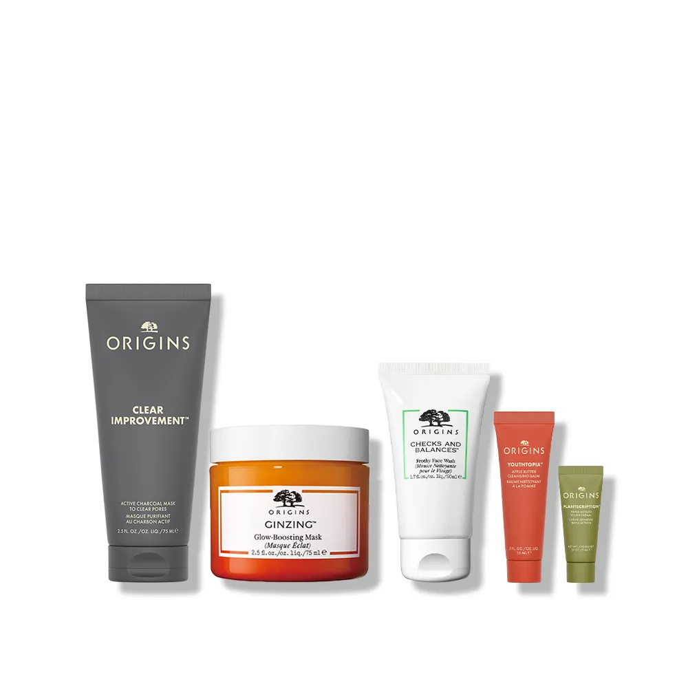【ORIGINS 品木宣言】黑粉元氣面膜組(泥娃娃面膜75ml+亮顏C面膜75ml)