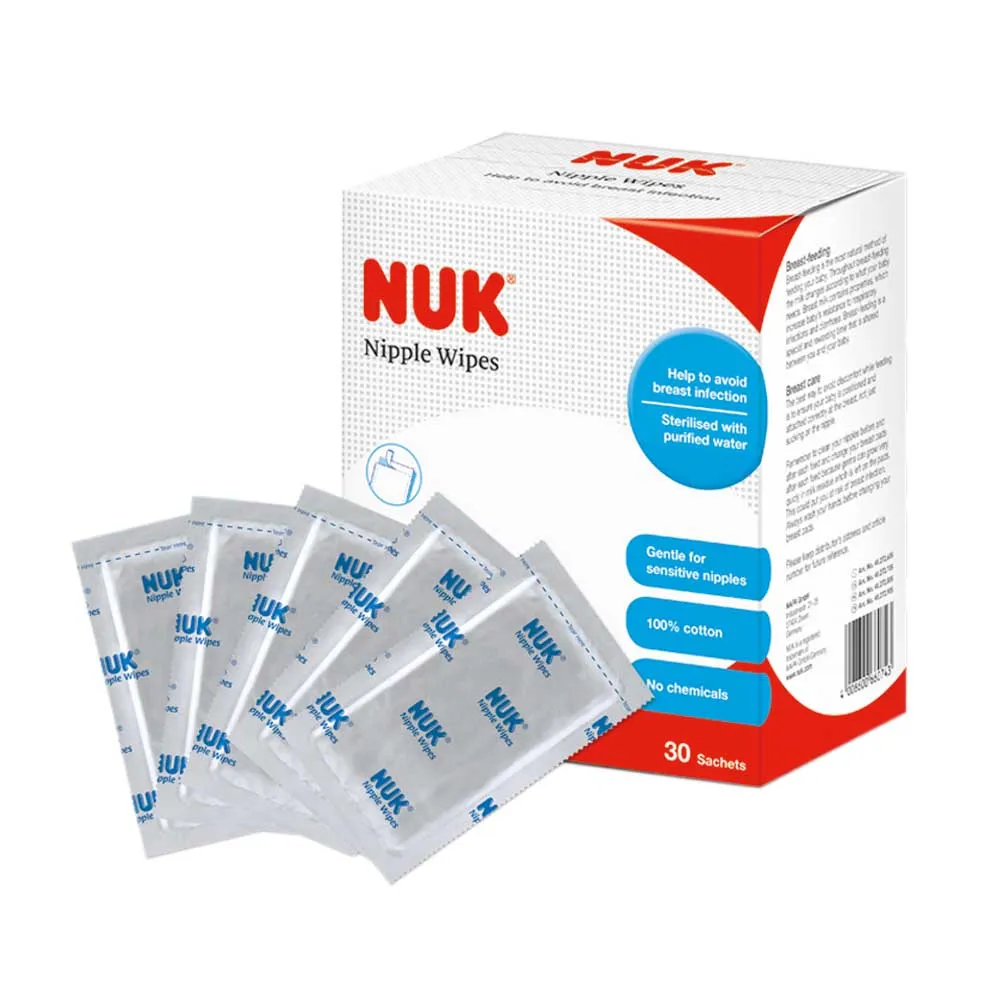 【NUK 官方直營】乳頭清潔棉30片/盒