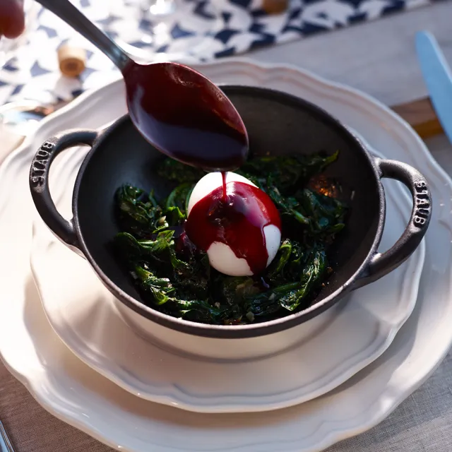 【STAUB】迷你煲琺瑯鑄鐵鍋16cm＋造型鍋蓋頭(德國雙人牌集團官方直營)
