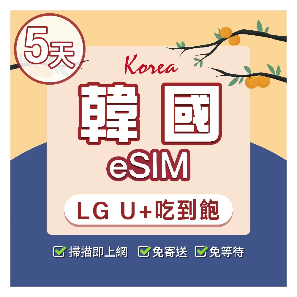 【環亞電訊】eSIM韓國5天吃到飽不降速(eSIM 24H自動發貨 虛擬卡 韓國網卡 環亞電訊)