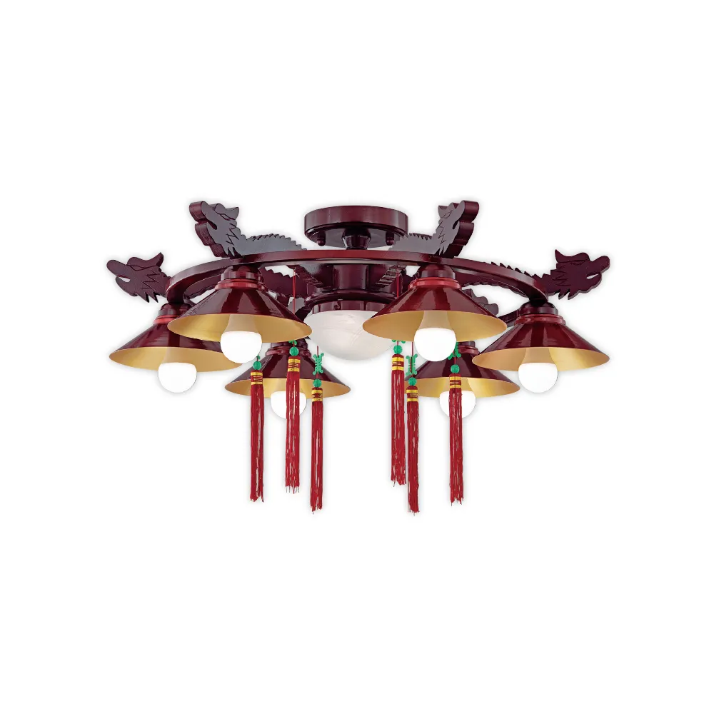 【必登堡】龍濤吸頂燈 B574163(和室燈/神明廳宮燈/古典/復古/藝術/LED/古代宮廷風)