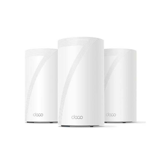 【TP-Link】Wi-Fi 7 BE22000 三頻 10G 真Mesh 無線路由器 分享器(支援AI筆電/透天厝/Deco BE85 三入組)