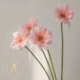 【Floral M】夏日繽紛小太陽非洲菊仿真花花材3入組(人造花/仿真花/假花/花藝DIY/裝飾花材)