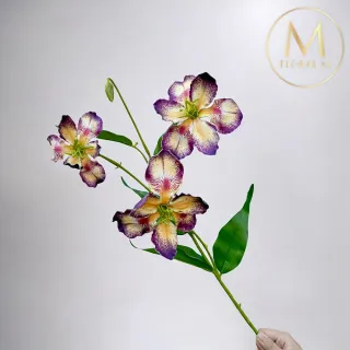 【Floral M】莫內花園鳶尾花安娜紫仿真花花材1入組(人造花/仿真花/假花/花藝DIY/裝飾花材)