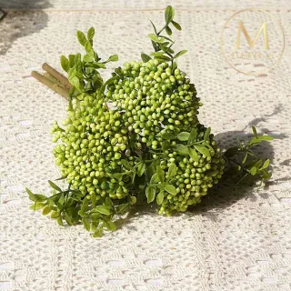 【Floral M】居家裝飾小米果仿真花花材3入組(人造花/仿真花/假花/花藝DIY/裝飾花材)