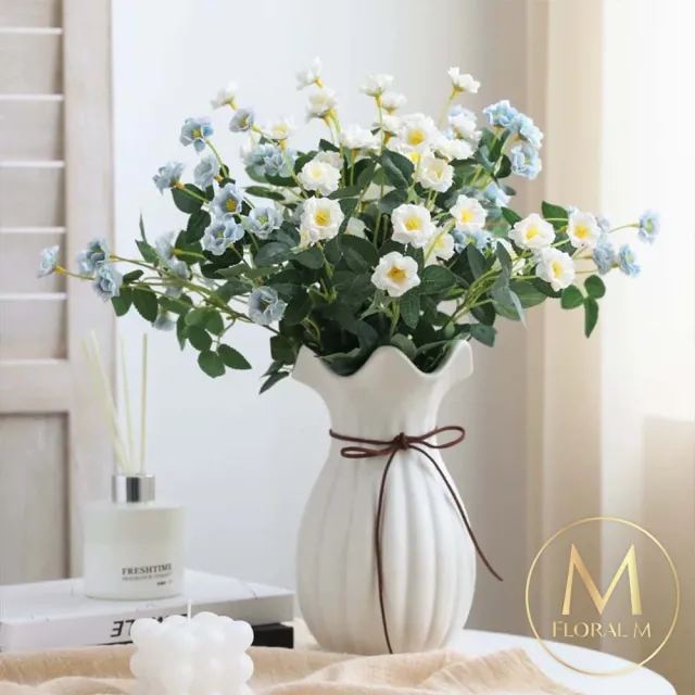 【Floral M】法式迷你薔薇仿真花花材1入組(人造花/仿真花/假花/花藝DIY/裝飾花材)