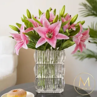 【Floral M】法式花仙女Lily香水百合仿真花花材1入組(人造花/仿真花/假花/花藝DIY/裝飾花材)