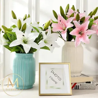 【Floral M】法式花仙女Lily香水百合仿真花花材1入組(人造花/仿真花/假花/花藝DIY/裝飾花材)