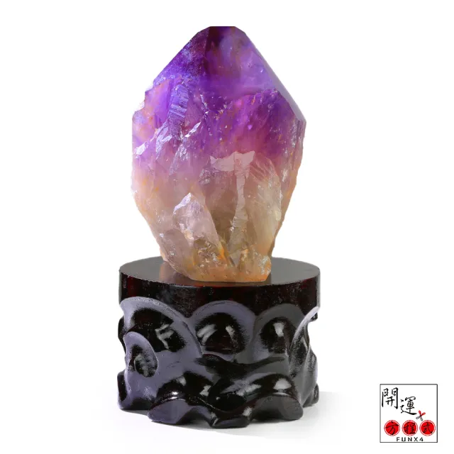 【開運方程式】金字塔幻影紫水晶柱800-1200g(老料骨幹水晶體紫晶鎮)