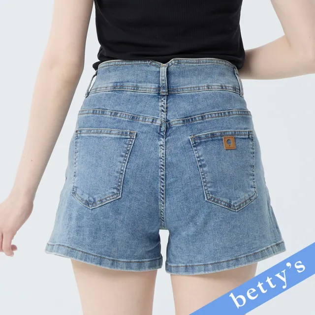 【betty’s 貝蒂思】雙鈕扣牛仔短褲(牛仔藍)