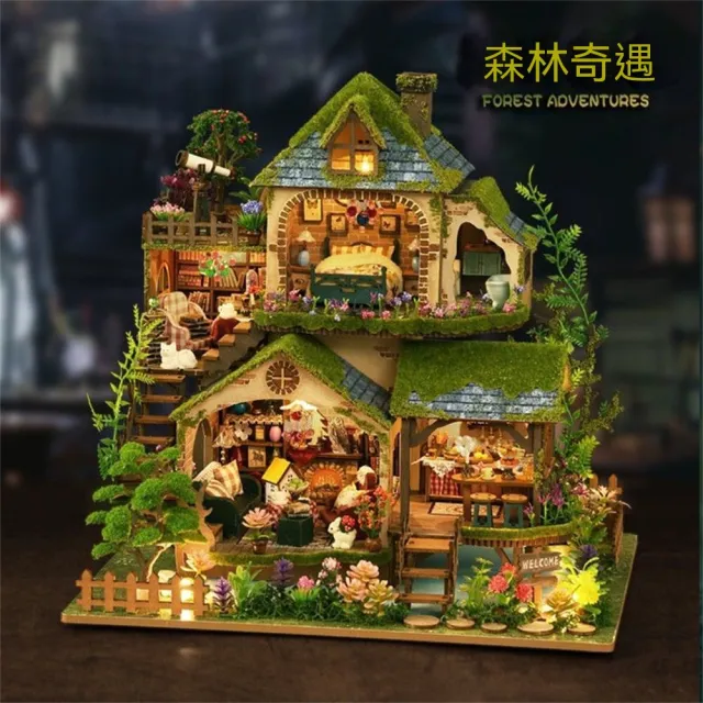 新川-3D立體拼圖 成人版diy手工木質拼裝模型 積木益智玩具 生日禮物 無防塵罩版音樂