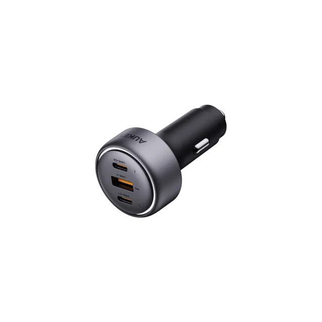 【AUKEY】三孔66W PD快充車用充電器/點菸器 CC-P1(三孔輸出 三倍快充)
