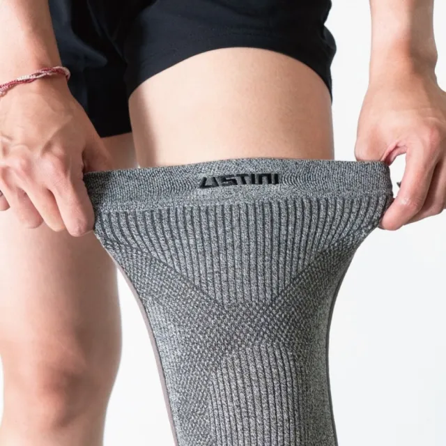 【Ustini】我挺你健康鞋。 33護膝(買一送一） 灰環狀銀纖維護膝（S-M-L)