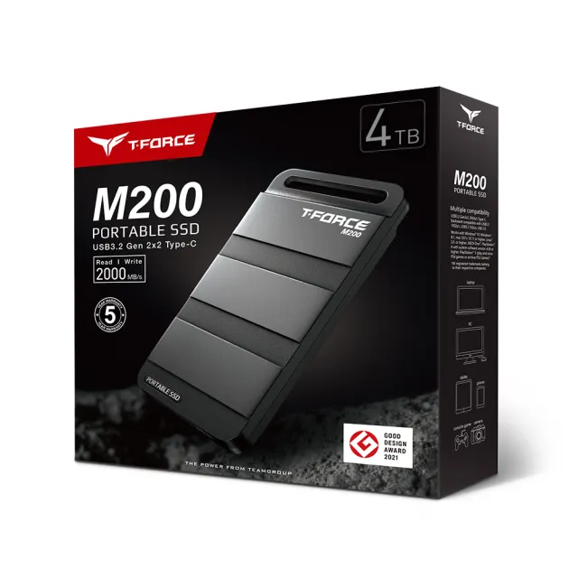 【Team 十銓】T-FORCE M200 狙擊者 Portable 4TB 外接SSD USB3.2 Gen2 外接式固態硬碟