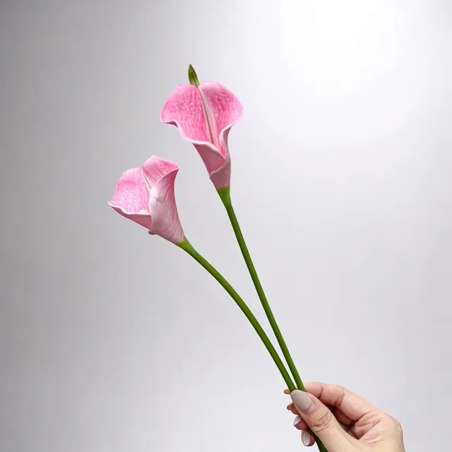 【Floral M】氣質仙女粉色海芋仿真花花材5入組(人造花/仿真花/假花/花藝DIY/裝飾花材)