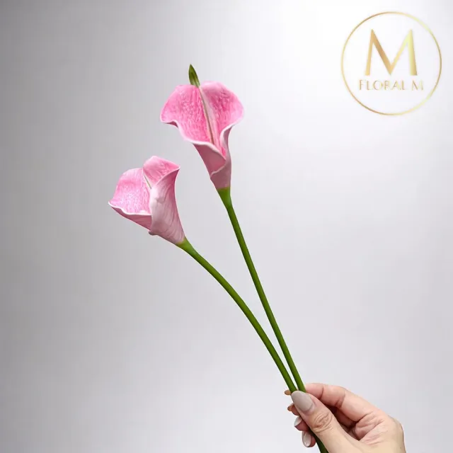 【Floral M】氣質仙女粉色海芋仿真花花材5入組(人造花/仿真花/假花/花藝DIY/裝飾花材)