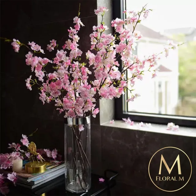 【Floral M】上野初戀粉櫻花仿真花花材1入組(人造花/仿真花/假花/花藝DIY/裝飾花材)