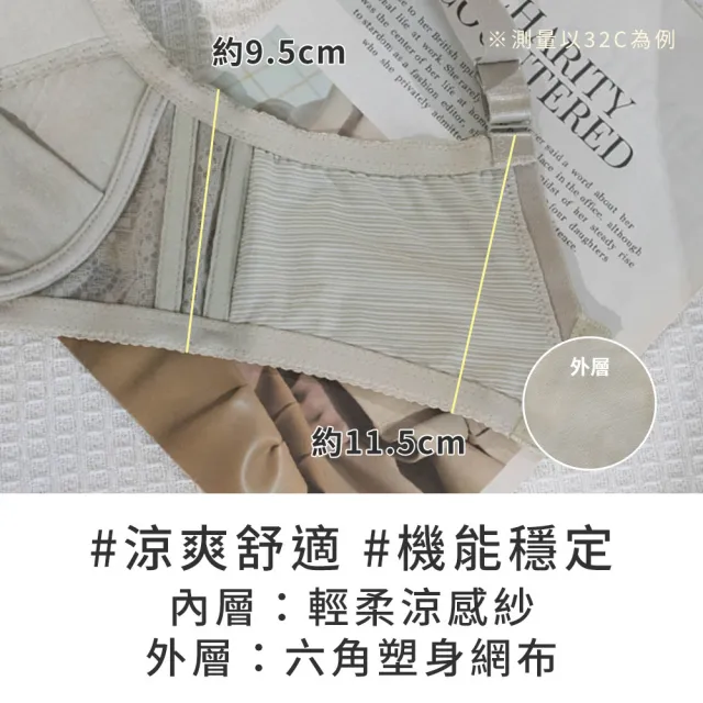 【玉如阿姨】迷漫浪花內衣※0678深藍(C.D.E罩 渾圓 集中 包副乳 台灣製)