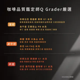 【JC咖啡】莊園咖啡豆 風味驚喜包: 3種烘焙度可選│半磅230gx2袋(淺焙/淺中焙/中焙;新鮮烘焙)
