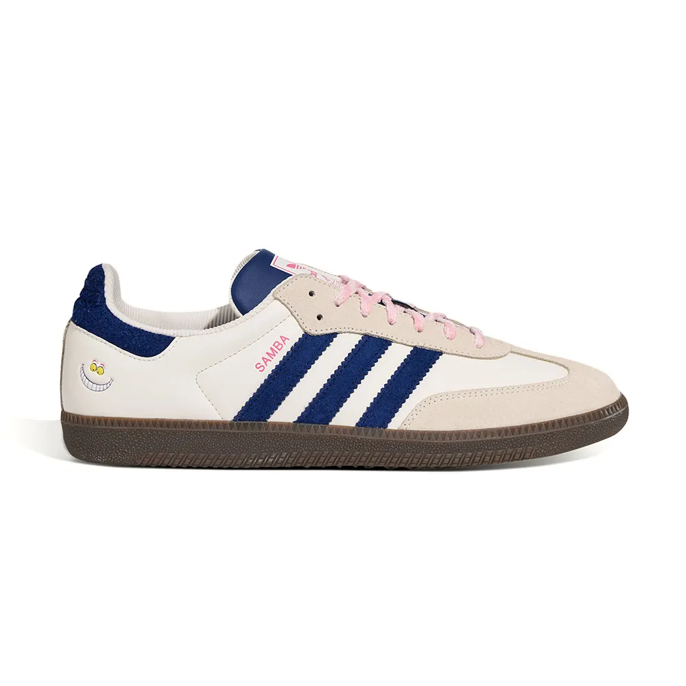 【adidas 愛迪達】Samba Og 女鞋 粉藍白色 迪士尼 愛麗絲 妙妙貓 德訓鞋 運動 休閒鞋 KH5899