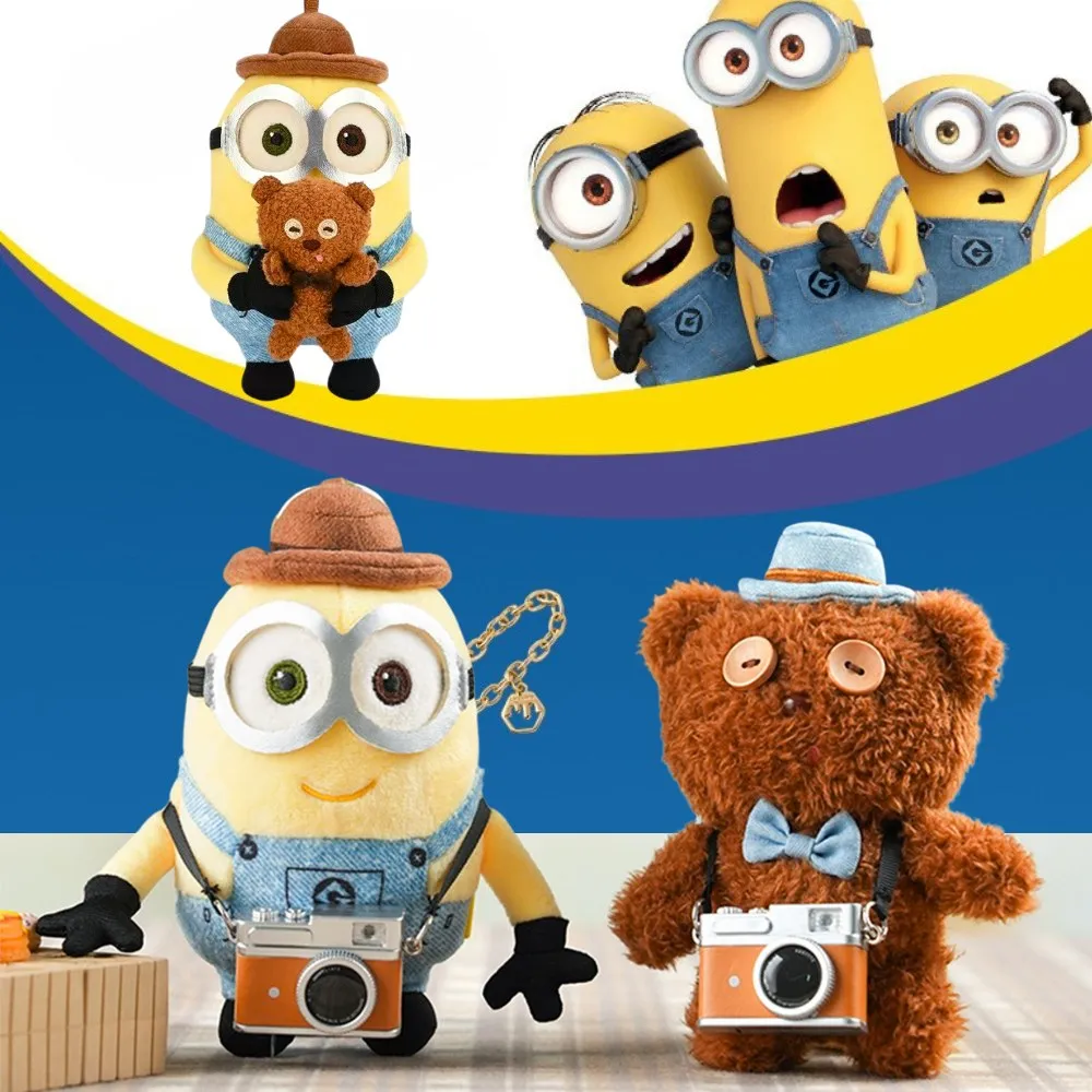 【MINIONS 小小兵】環球影城小小兵玩偶吊飾耳機包TIM熊提姆熊(正版閨蜜女友男友女兒子生日交換聖誕禮物)