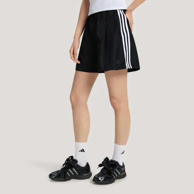 【adidas 愛迪達】短褲 女 休閒褲 亞規 MS WV SHORTS 黑 LD2951
