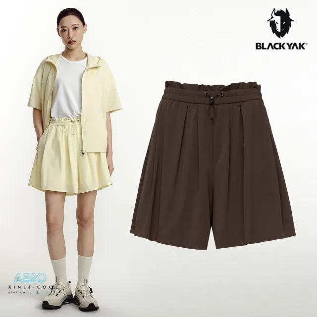 【BLACKYAK】女 AERO FRESH K涼感傘狀短褲[咖啡棕] 涼感 快速排汗 寬鬆褲|FB1WP005